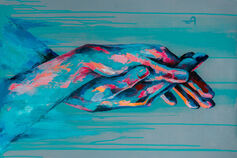 Artwork of hand in hand.